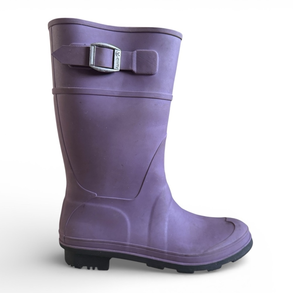 Kamik Kids Waterproof Rubber Rain Boots Buckle Winter Outdoor Purple Size 4